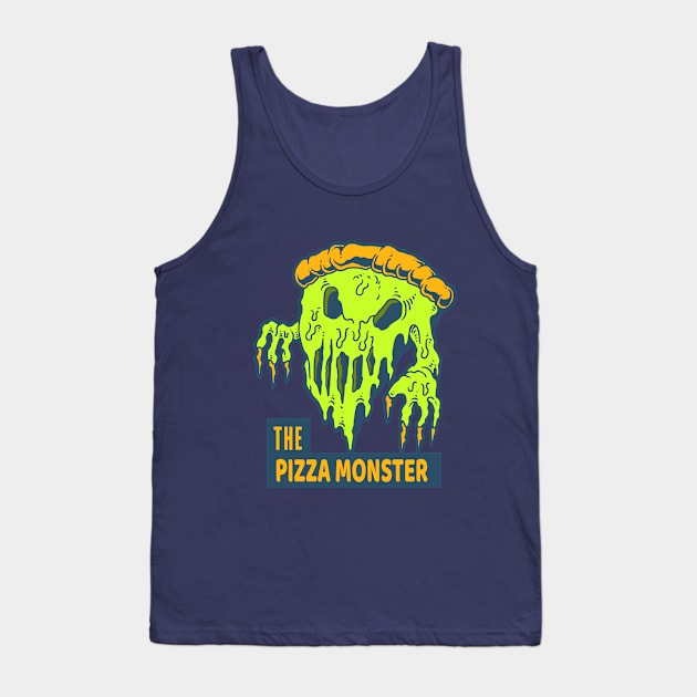 Pizza Monster Tank Top by Dark Planet Tees